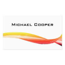 Professional Wave Business Card Orange Yellow W
