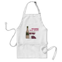Professional Wine Taster Red Wine Glasses & Grapes Apron