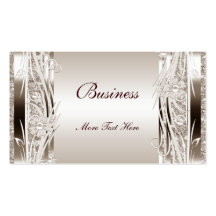 Profile Business Card Sepia Floral