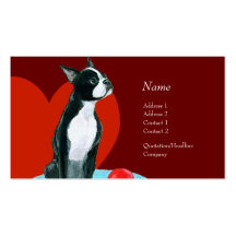 Profile Card - Boston Terrier Business Card Templates