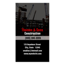 Profile Card for the Construction Industry Business Cards