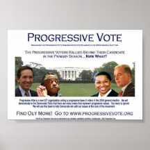 Progressive Vote Post Cards Poster