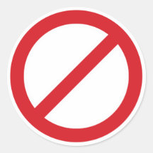 Prohibition Sign/No Symbol Stickers