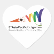 Promotional Material 3rd Asia Pacific Outgames Heart Stickers