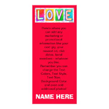 Promotional Rack Cards - LOVE Pop Art