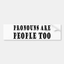 Pronouns Bumper Sticker