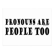 Pronouns Post Card