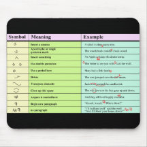Proofreader Marks Mouse Pads