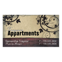 Property Manager Business Card Vintage Barn Board