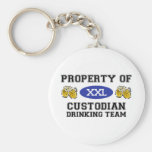 Property of Custodian Drinking Team Keychain