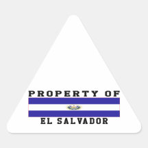 Property Of El Salvador Triangle Stickers