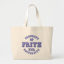 Property of Fritz University Tote Bags