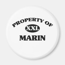 Property of MARIN Refrigerator Magnet