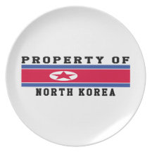 Property Of North Korea Plate