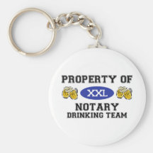 Property of Notary Drinking Team Key Chain