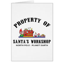 Property of Santa's Workshop Gift Greeting Cards