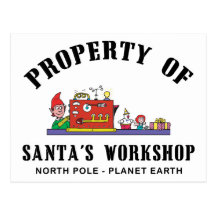 Property of Santa's Workshop Gift Postcard