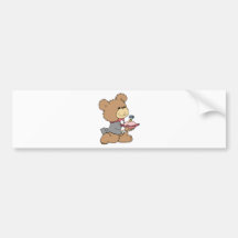 proposal or ring bearer teddy bear design bumper sticker