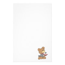 proposal or ring bearer teddy bear design custom stationery