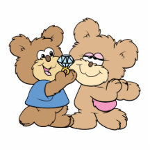 proposal wedding bears cut outs