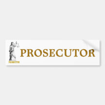 PROSECUTOR BUMPER STICKER
