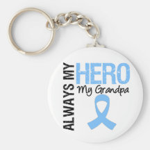 Prostate Cancer Always My Hero My Grandpa Key Chains