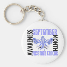 Prostate Cancer Awareness Month Butterfly 3.4 Keychain