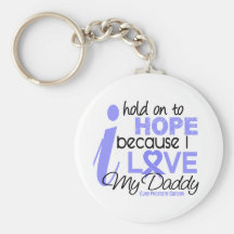 Prostate Cancer Hope for My Daddy Key Chain