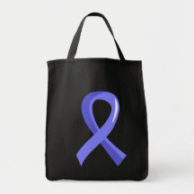 Prostate Cancer Light Blue Ribbon 3 Canvas Bag