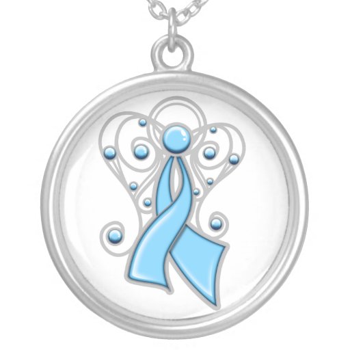 Prostate Cancer Ribbon Angel In Memory Jewelry