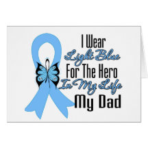 Prostate Cancer Ribbon Hero My Dad Greeting Cards