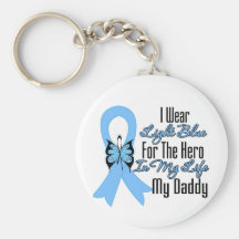 Prostate Cancer Ribbon Hero My Daddy Key Chain