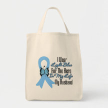 Prostate Cancer Ribbon Hero My Husband Bag