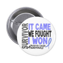 Prostate Cancer Survivor It Came We Fought I Won Button