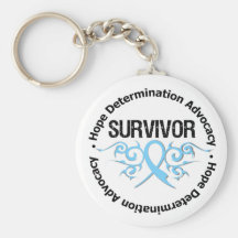 Prostate Cancer Survivor Tribal Ribbon Key Chains