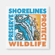 Protect Seashore Refrigerator Magnets