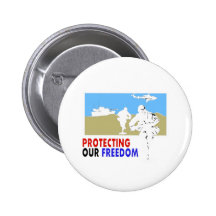 Protecting our freedom pinback button