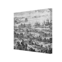 Protestants leaving France Canvas Print