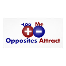 Protons, Electrons, Opposites Attract Photo Greeting Card