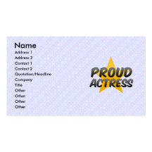 Proud Actress Business Card Template