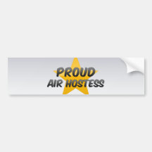 Proud Air Hostess Bumper Sticker