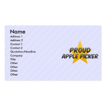 Proud Apple Picker Business Card Template