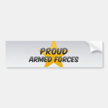 Proud Armed Forces Bumper Sticker