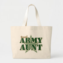 Proud Army Aunt Canvas Bag