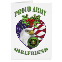 Proud Army Girlfriend Christmas Card