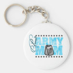 Proud Army Mum Blue Camo Keychain