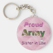 Proud Army Sister in Law Keychain