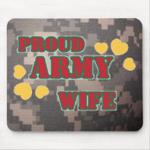 Proud Army Wife Mouse Pads