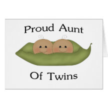 Proud Aunt Of Twins Greeting Card