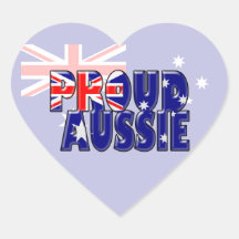 proud Aussie Heart Stickers
